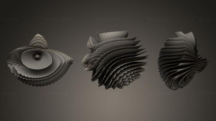 Geometric shapes (Digital Flower 5, SHPGM_0020) 3D models for cnc